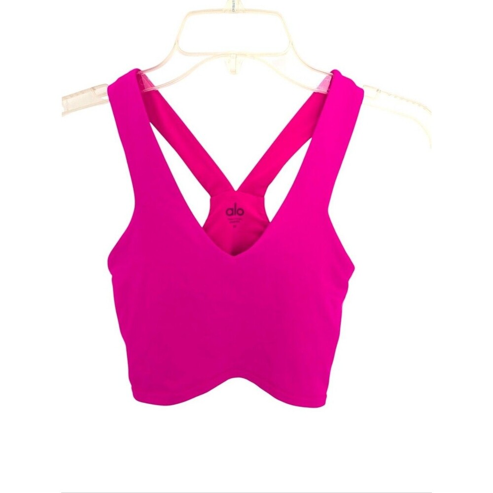 Alo Hot Pink Workout Bra Top